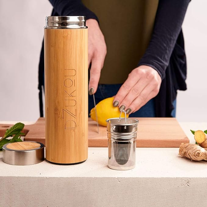 Elephant Falls Bamboo Thermos Bottle (480 ml)